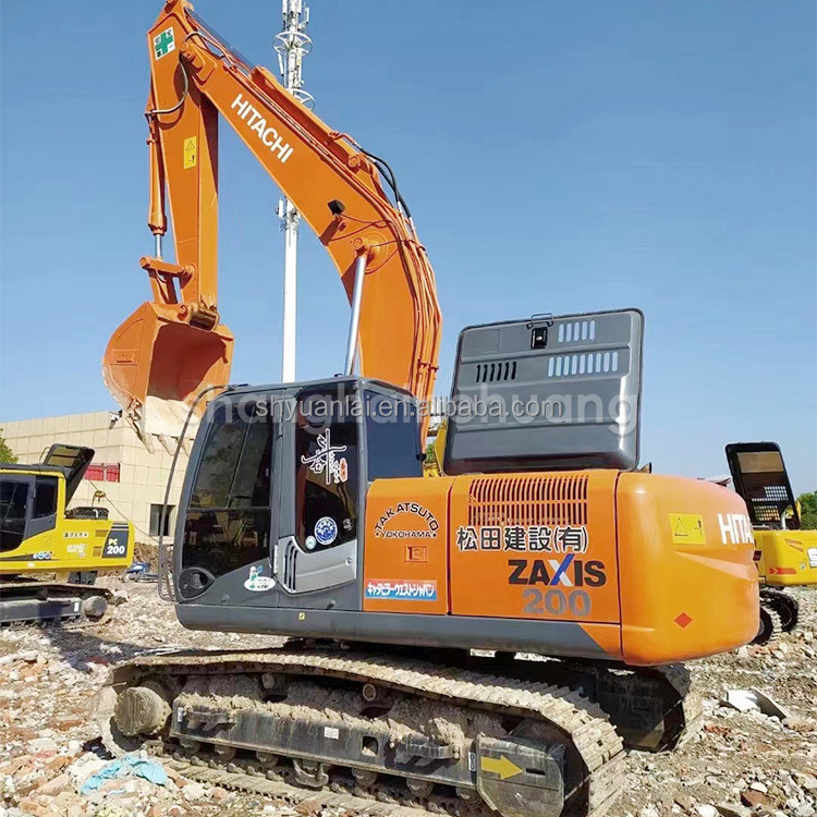 98% New High Quality Used Excavator Hitachi ZX200 Good Performance 20 ton Construction Digger Machine