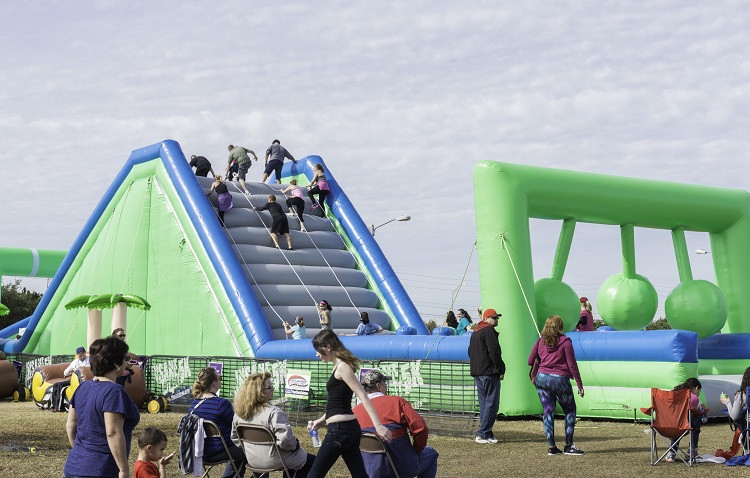 Kids Adults Obstacles Course Sports Theme Game Insane 5k Destination Inflatable Fun Finish Line 33m Giant Water Slide