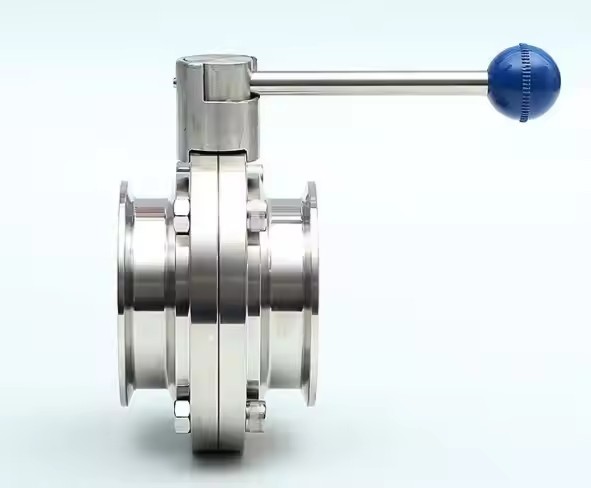High Performance Sanitary Stainless Steel Butterfly Valves Low Temperature Clamp SEAT food standard