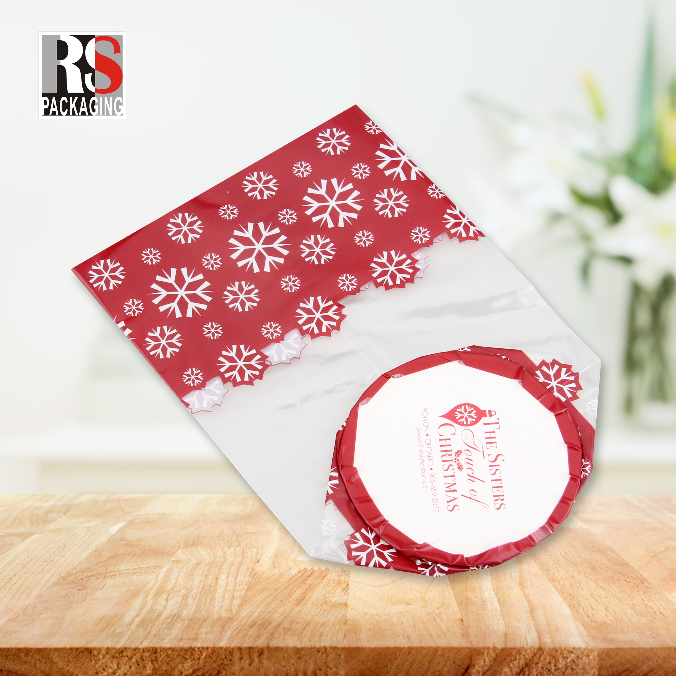 Customized Logo Poly Transparent Plastic Packaging Bag For Bread Dessert
