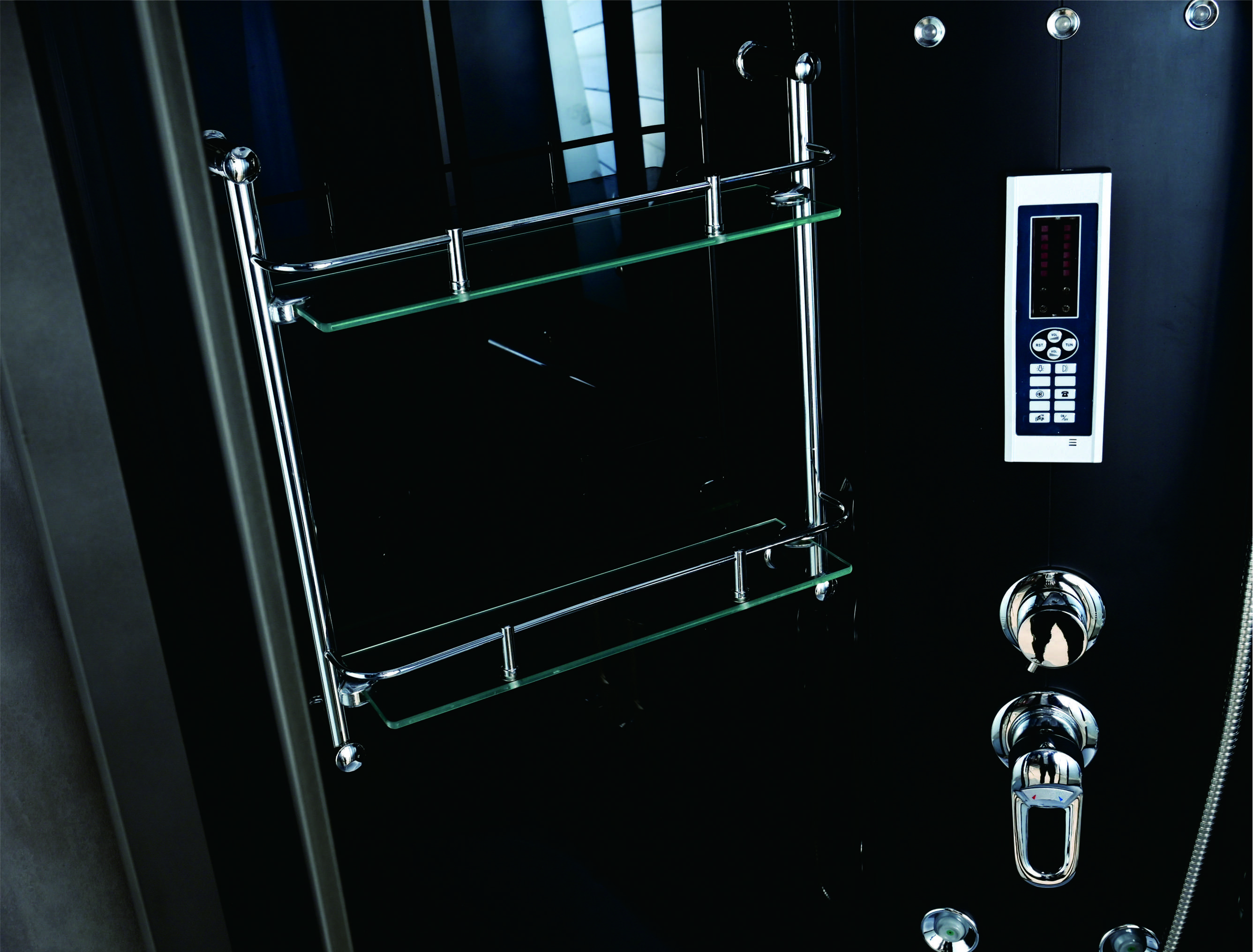 Customizable Shower Room With Matt Black Profile And Tempered Glass For Luxurious