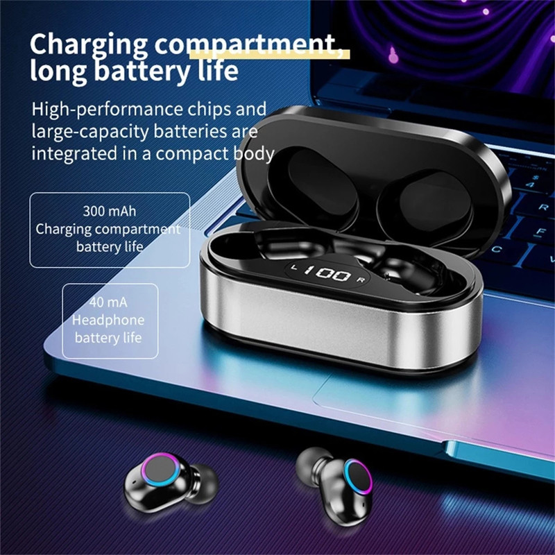 True Wireless Bluetooth 5.2 Earbuds TWS F12 Sport Touch In Ear Bass Stereo Earphones