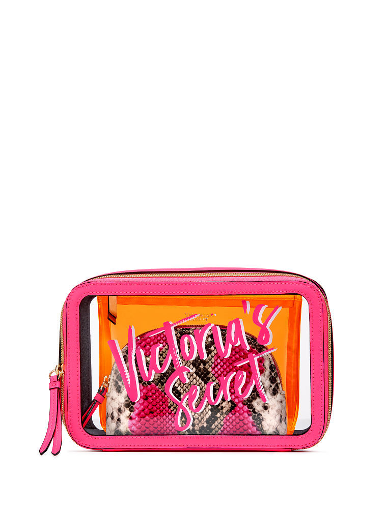 Travel Cosmetic Bag PVC clear Toiletry Bag Set TSA Approved Travel Business Trip Cosmetic Pouch