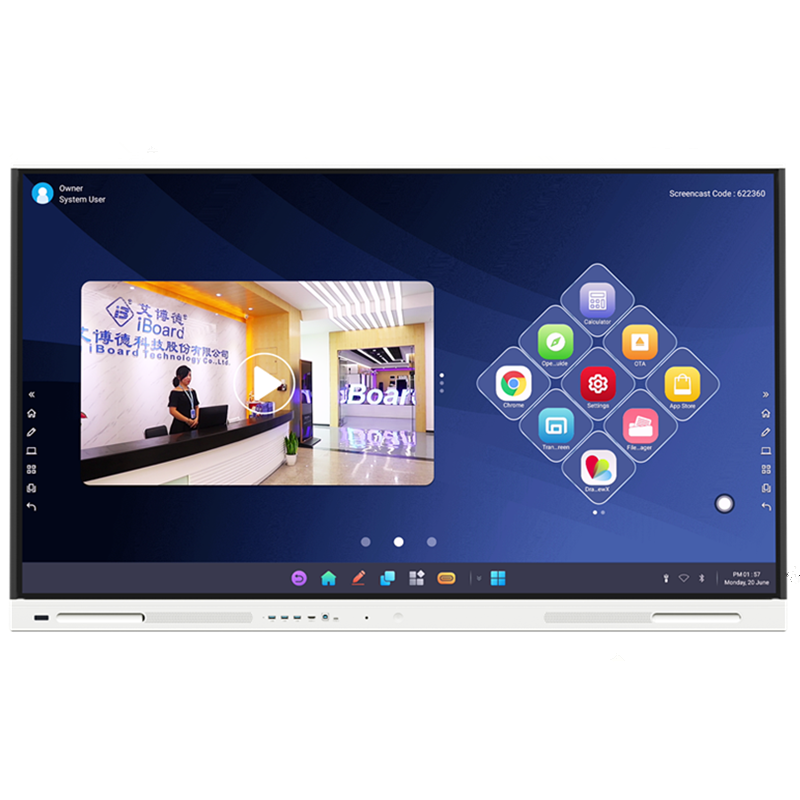 65 Inch Interactive Flat Panel 75 86 98 Inch 4K Multi Touch Screens