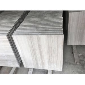 China Modern Marble Bathroom Floor Tile , Wood Grain Natural Stone Shower Tile on sale