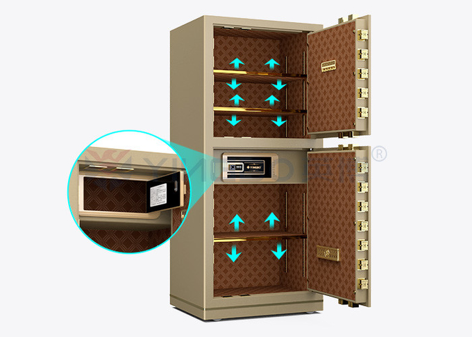 YINGBO Solid Steel Dual Alarm Luxury Office Safe Box Fingerprint Lock YB/N7-150D