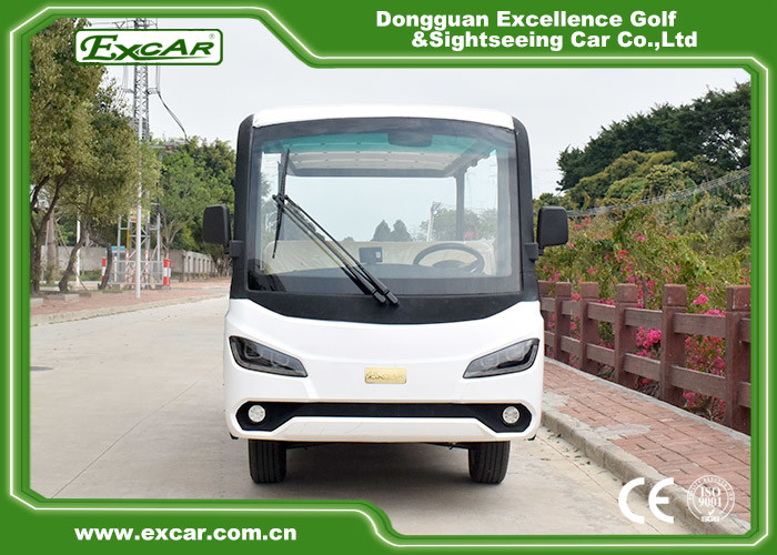 White Electric Sightseeing Cart For 14 Person 4500 * 1500 * 200 MM