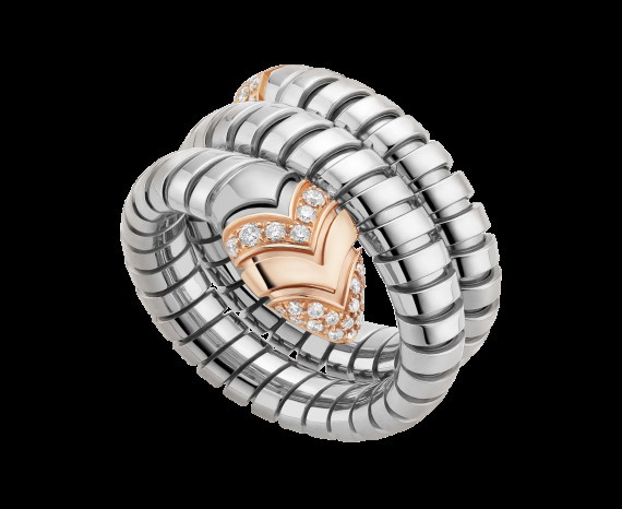 three color ring in 18 kt yellow gold or white gold