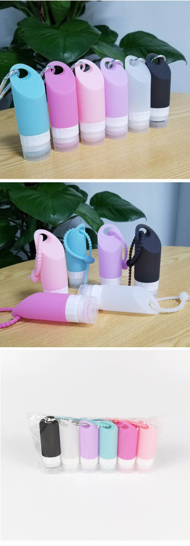 58ML Mini Cheap Portable silicone hand sanitizer Container Travel Bottles