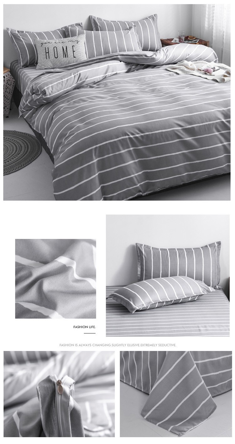 Fashionable Attractive Style Duvet Bedding Set with Anti Dust Mite Fabric Density 173*118