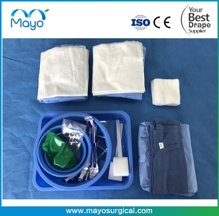 Cathlab Surgical Equipment Drapes Blue Surgical Fenestrated Drape