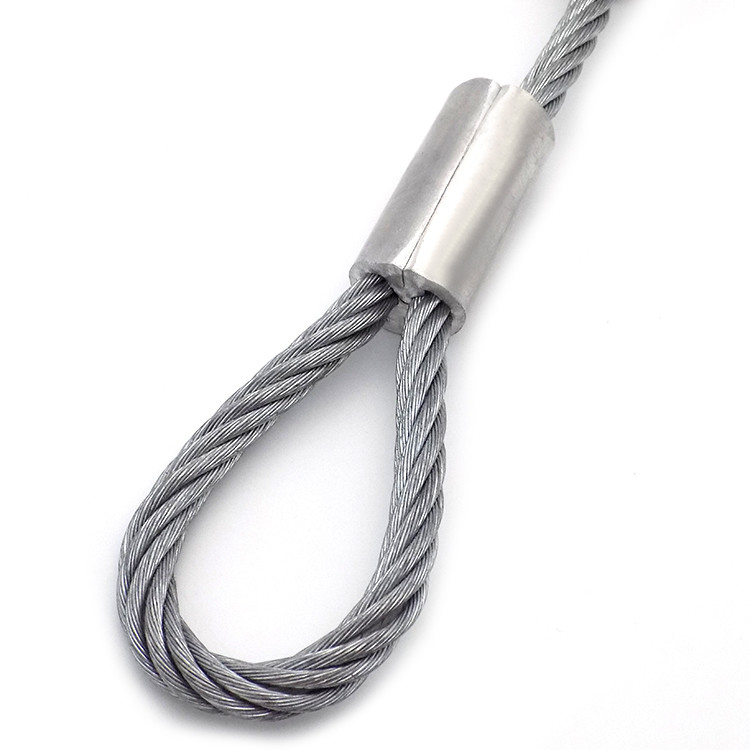 4 Mm Wire Rope Sling Solar Loop Ends Galvanized Steel