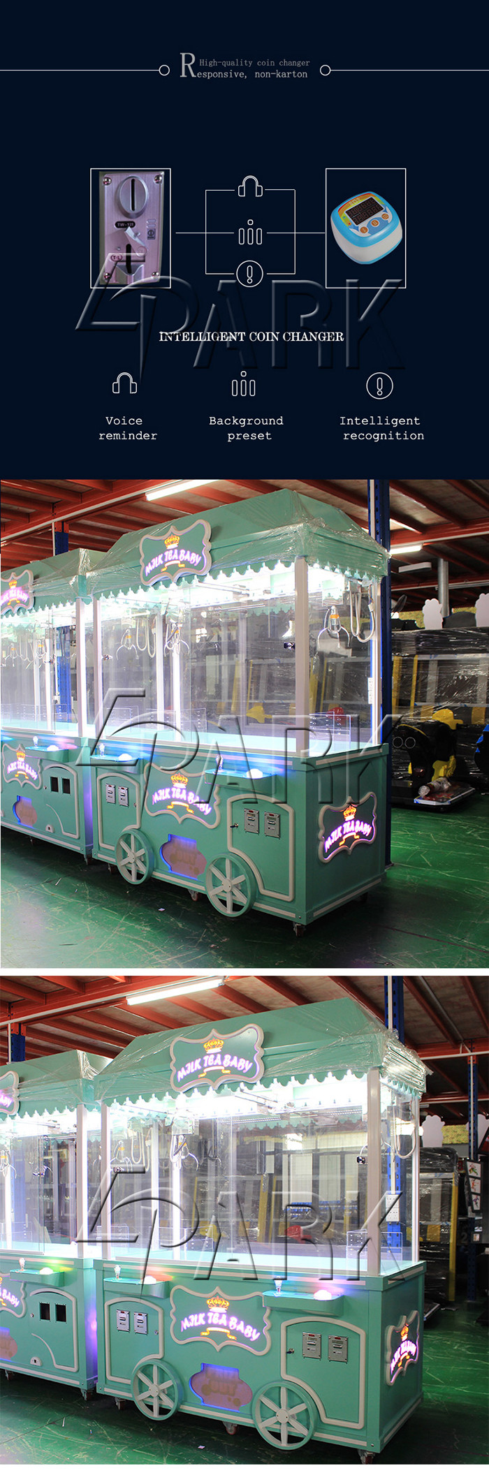 Promotion Prize Arcade Game Machine With Color LED Lights 220V