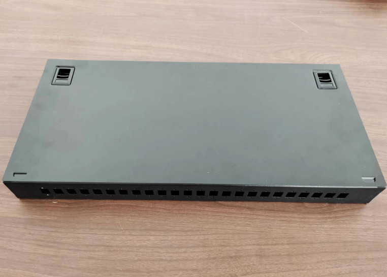24 Port Rack Mount Fiber Termination Box Patch Panel ODF 24 Cores