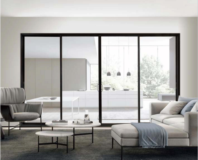 150 Electric Sliding Door  panoramic aluminium alloy for private residences,villas, commercial areas, offices, large balconies