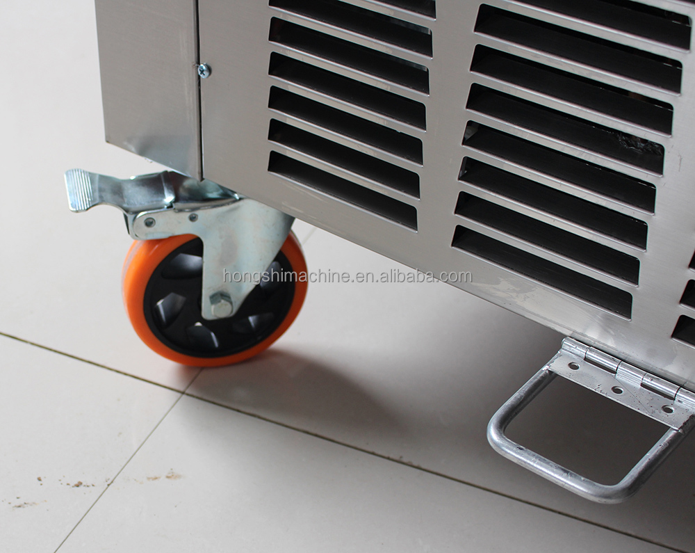 Stainless steel double square pan fried ice cream roll machine Commercial flat pan fry ice cream roll machine