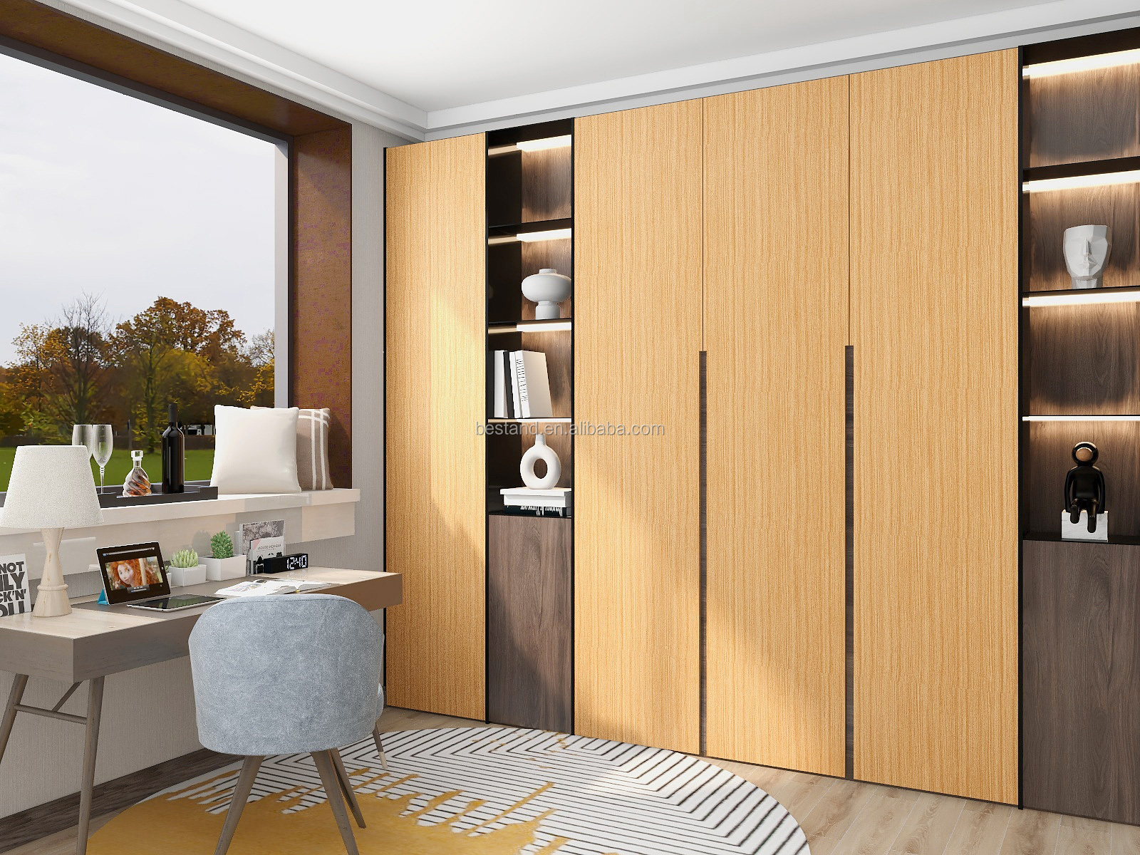 Stripes Wood Effect Wallpaper Vinyl Wood Grain Peel And Stick Wallpaper
