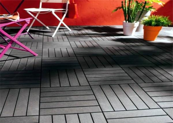 DIY Graden Wood plastic composite Decking Tiles , High Plasticity Outdoor Floor
