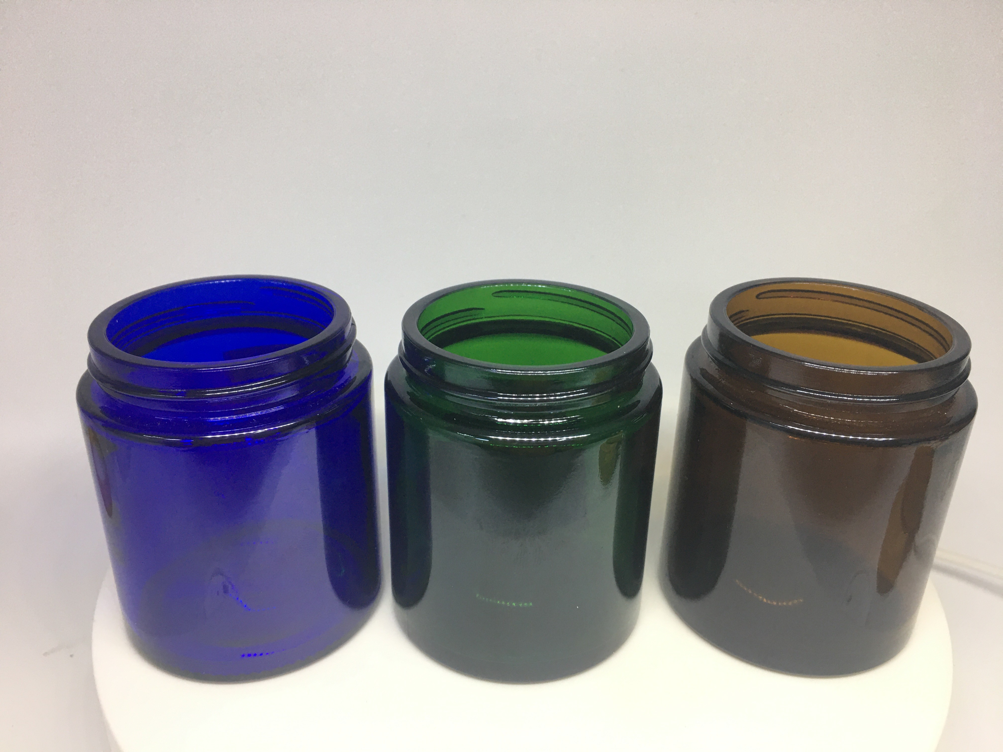 50g 100g Wide Mouth Cosmetic Jar Packaging Original Blue Green Amber