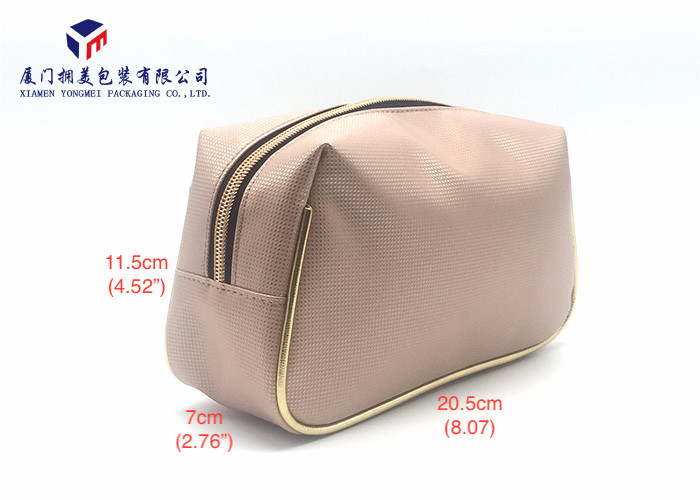 Leather Cosmetic Bag Tropizoid Shape Personalised Lady Makeup Bag Light Weight