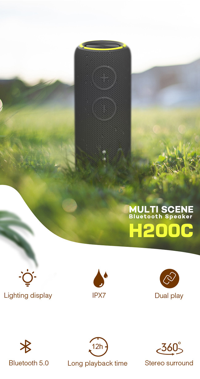 3600mAh Wireless Fabric Speaker 10 Hours Working Time 3 Hours Charging Time