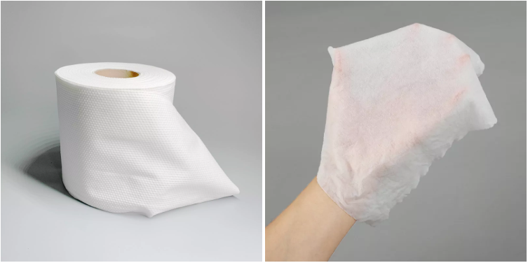 Polyester Viscose Spunlace Nonwoven Fabric 170gsm For Wet Napkins