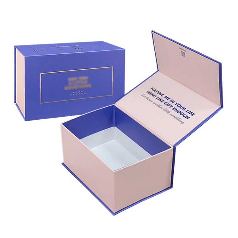 Magnetic Closure Cardboard Display Box Coin Packaging Hollow Faux Book Style Box