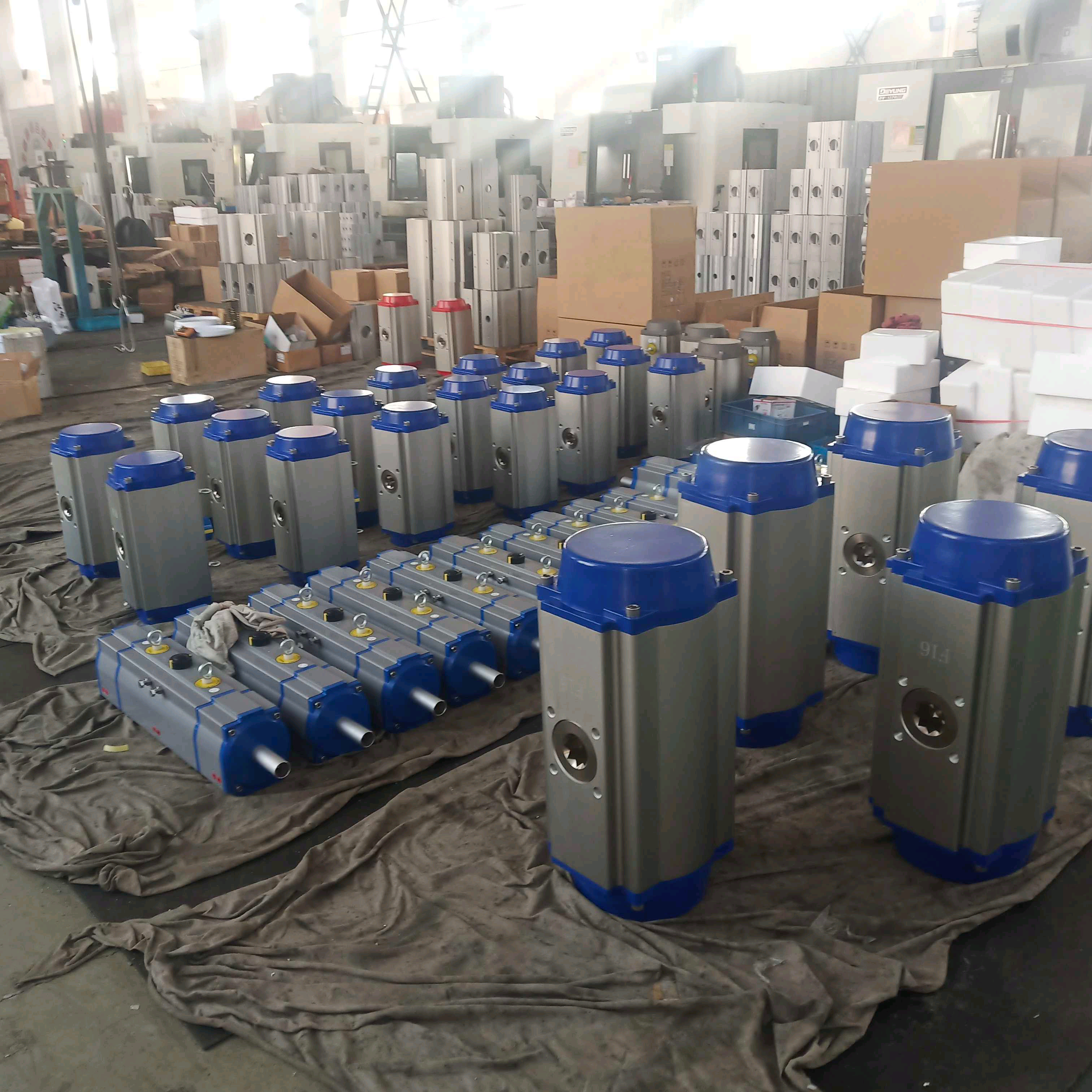180 degree pneumatic rotary actuator rack and pinion actutaor pneumatic valve