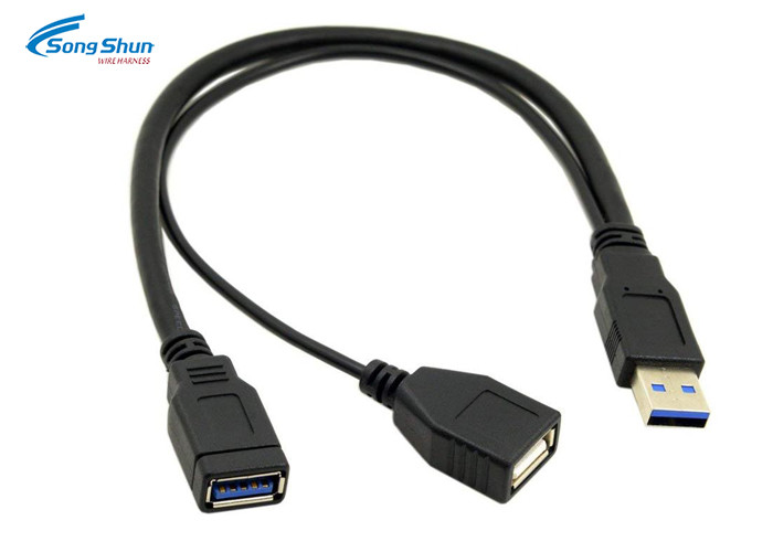 3.0 Male Female USB Extension Cable Extra Power Data Y For Mobile Hard Disk