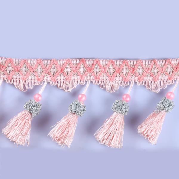 Handmade fashionable chain beads lace tassels fringes for curtain/sofa/pillow