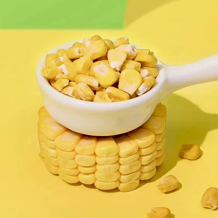 Premium Freeze-Dried Corn Kernels Golden Yellow High In Fiber Bulk Packaging