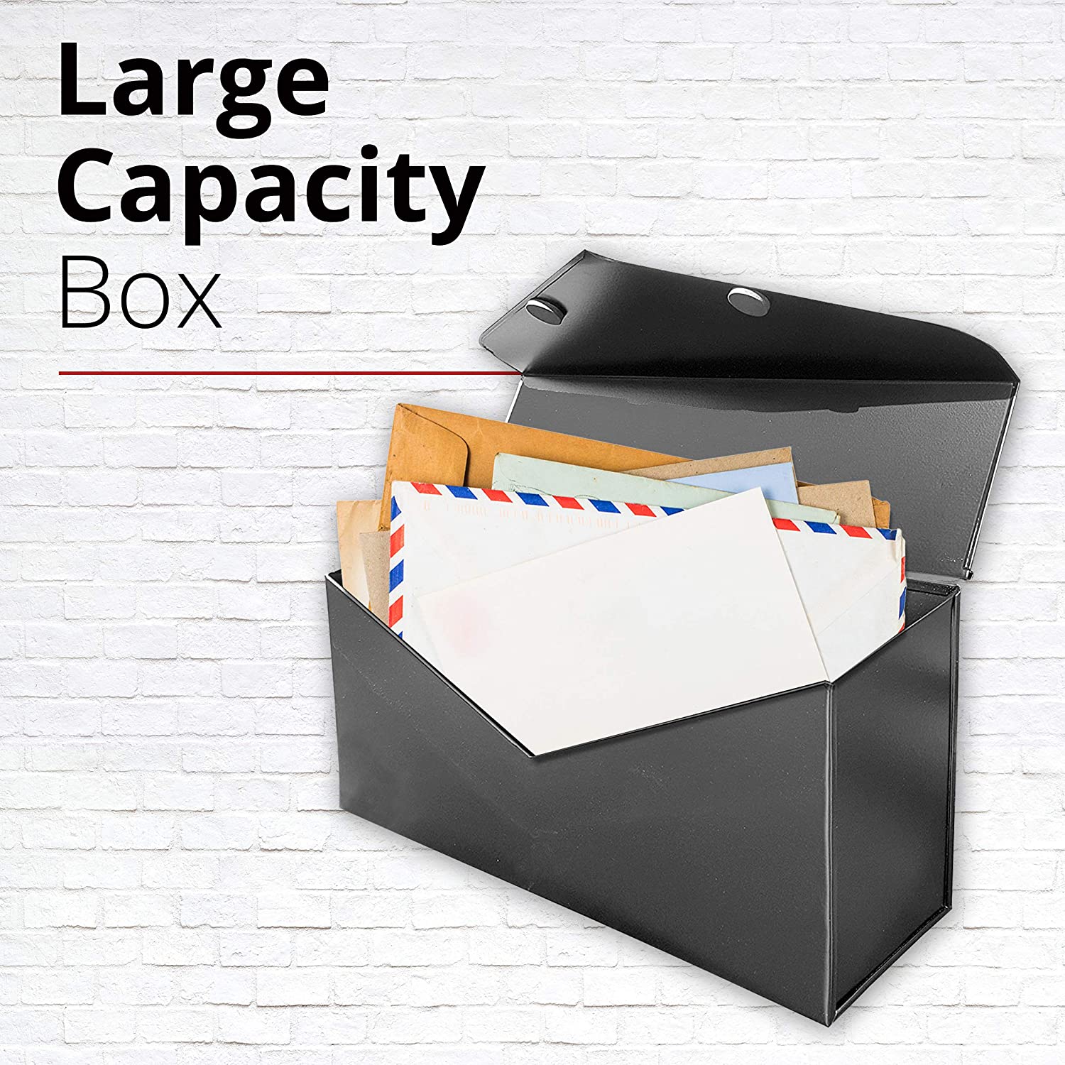 Custom Logo Printed Industrial Style Iron Wall Mount Post Box with Anti-rust Features