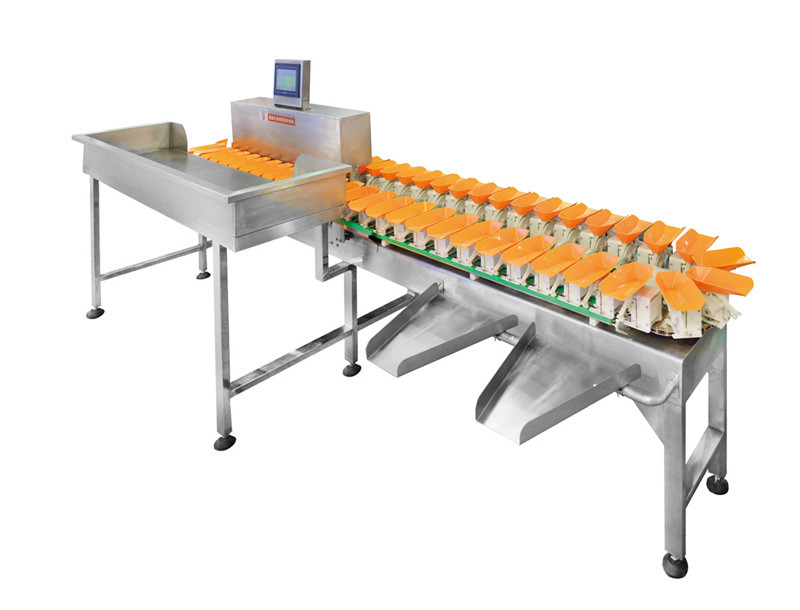 Automatic Sweep Arm Weight Sorting Machine Chicken Duck Fish Food Weight Sorter Grader