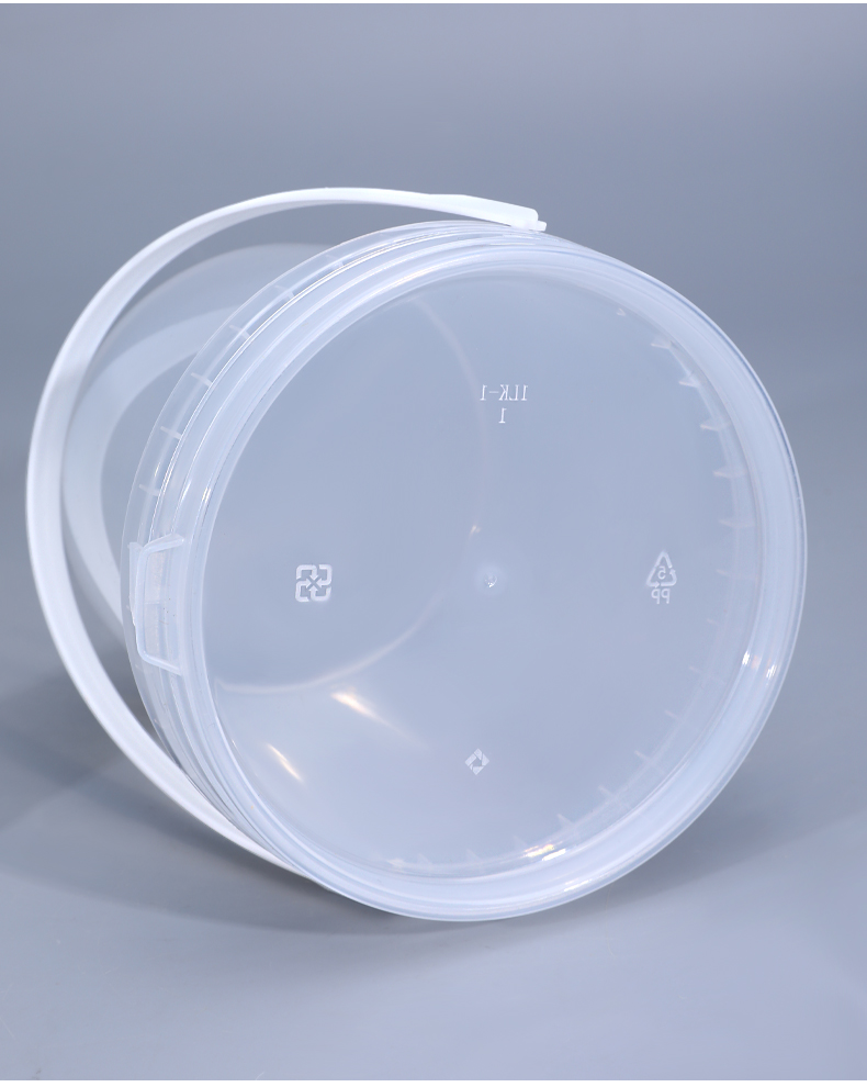 Plastic 1L Buckets Pail for Paint BPA Free and Transparent Ice Cream Packaging