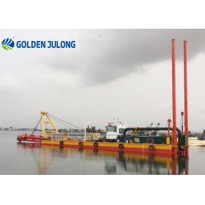 Seaside Port Construction Work Suction Cutter Dredger With Dredge Pump And Spud