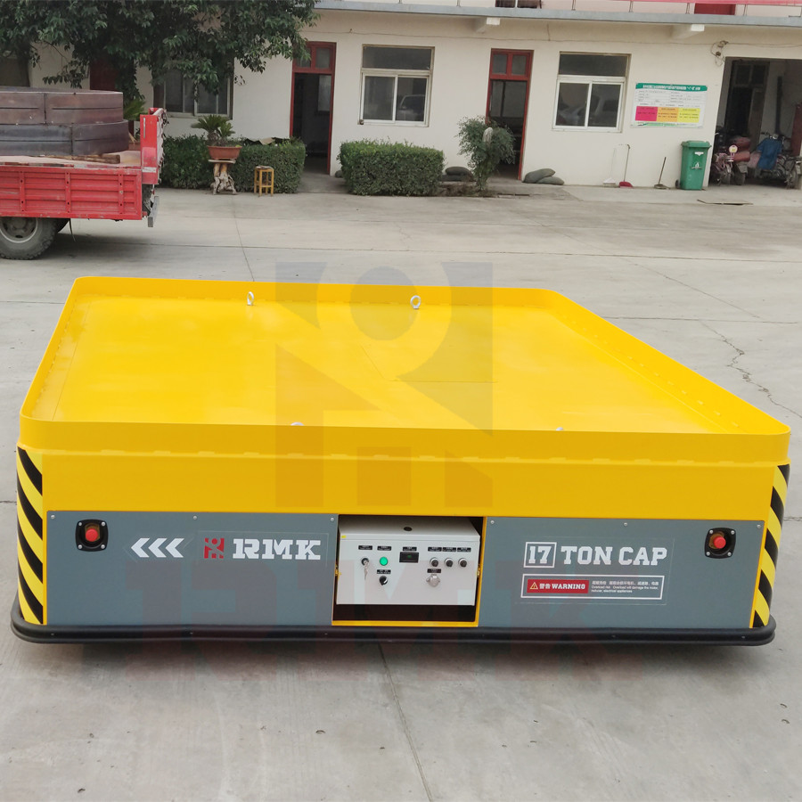 DC Motor Battery Powered Material Transfer Cart 17 Tons Manual Operation