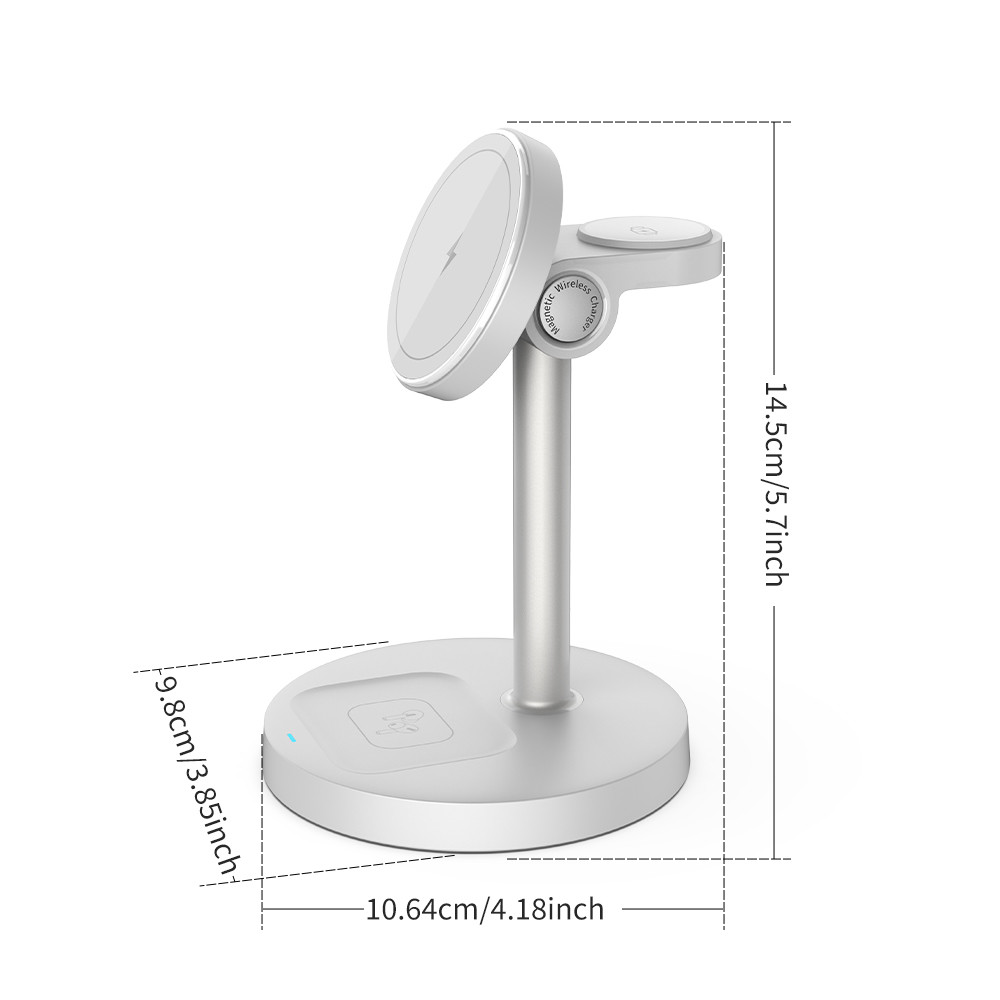 S11 3 in 1 Magnetic Wireless Charging Stand Durable ABS PC Material