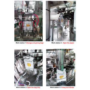 Rotary Doypack Stand Up pouch Packing Machine Chickpeas Multi Function