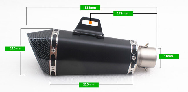 Universal Stainless Steel Motorcycle Slip On Mufflers Hexagon For Suzuki GSXR750