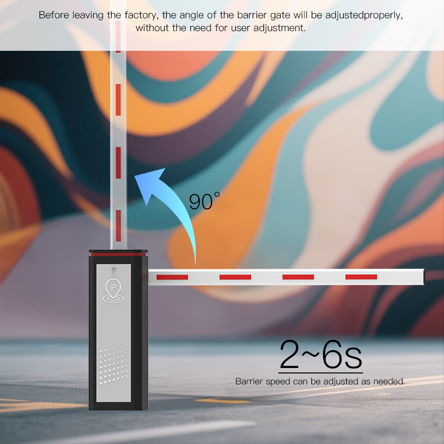 HCW Automatic Boom Barrier Gate 24v DC Brushless Motor Barrier Gate System Intelligent Barrier