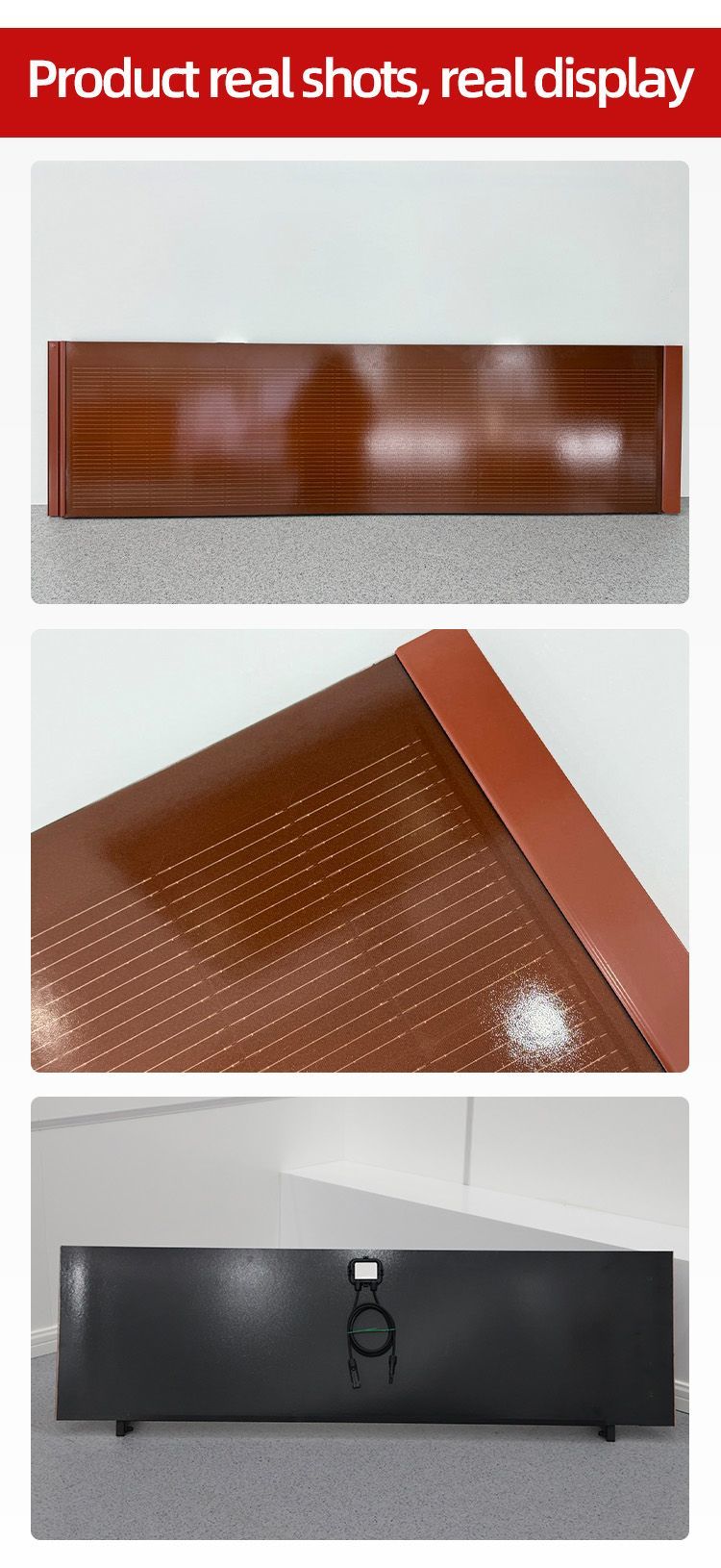 Solar Flat Floor Roof Tile 95W for Germany Home BIPV Solar Tile