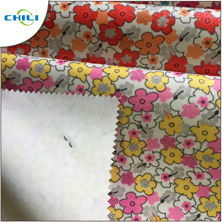 Reusable Split Printed Faux Leather Luxury Fabric Smooth Grain Lightweight