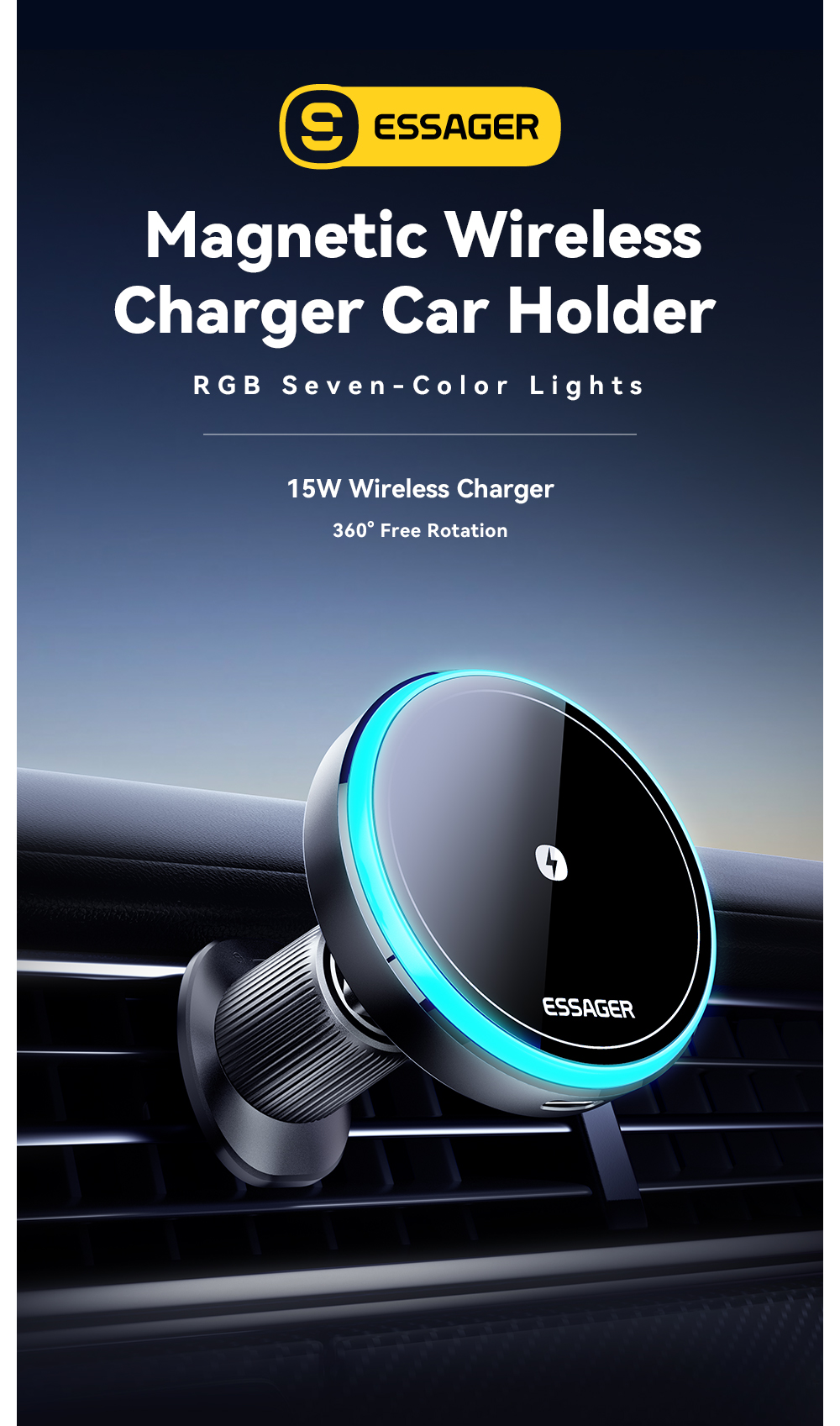 ESSAGER T1 Series Hands Free Car Vent Car Mount Phone Holder