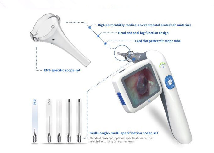 USB Digital ENT Scope Removable Rechargeable Lithium Battery 3 Inch LCD Screen Ear Camera 0