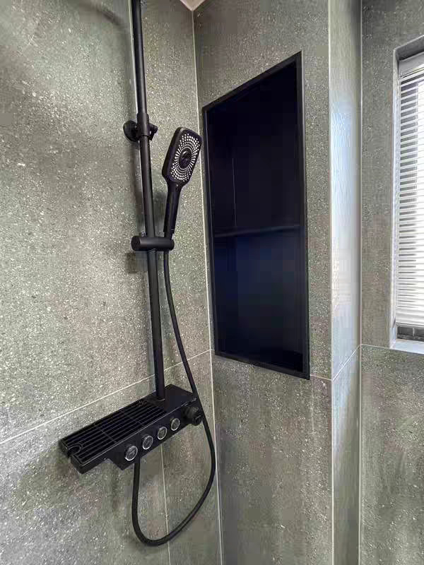 Double Shelf Shower 316 Stainless Steel Niche In PVD Matte Black Color Coated