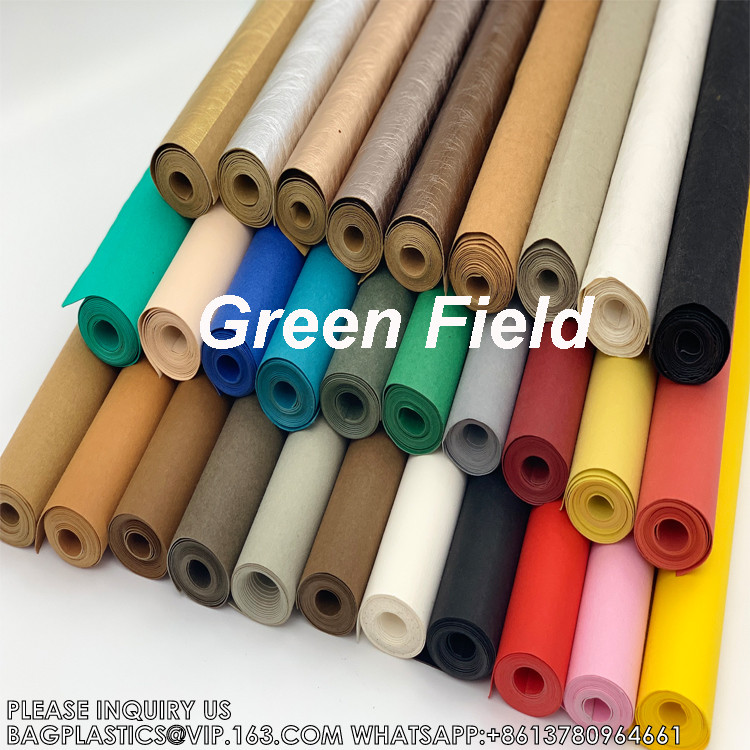 OEM Washable Recycled Kraft Dupont Paper Zip Lock Tyvek Tote Bags customised single shoulder tote shopping handbags