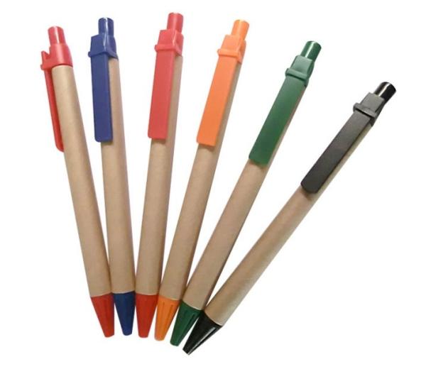 logo printed personalized eco paper gift ball pen,eco green paper pen from china