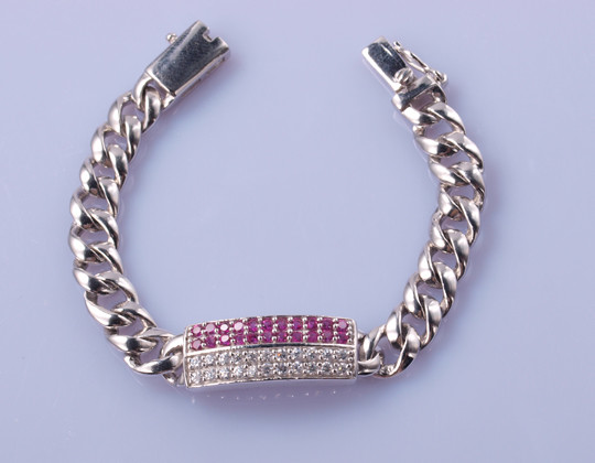 30g 925 Sterling Silver Charms For Bracelets Mens 17cm Anti-Allergic