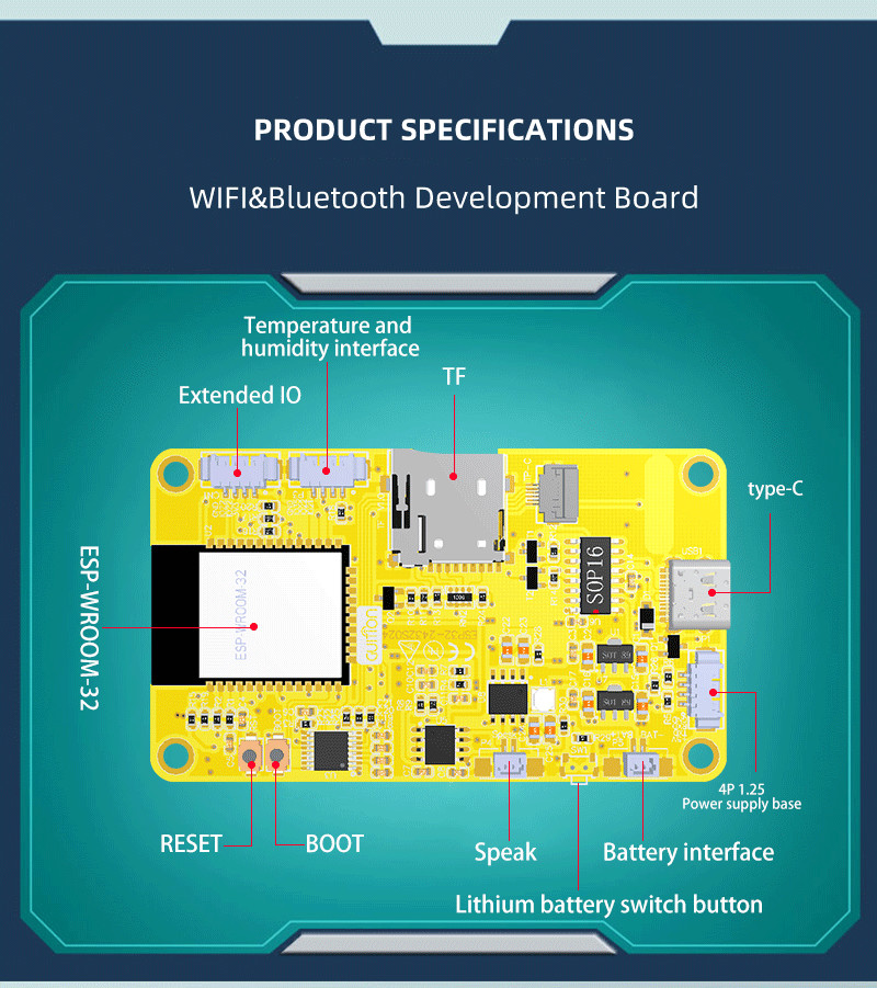 ESP32-2432S024C capacitive touch IPS display module supports WiFi and Bluetooth