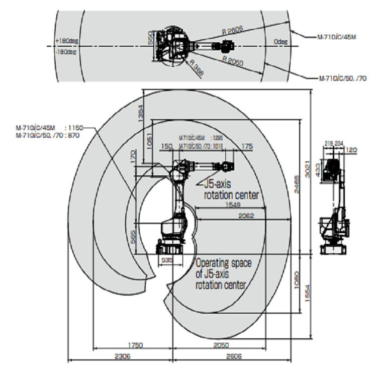 45kg Payload Fanuc Robot Arm / Fanuc Welding Robot 2606mm Reach Electric Drive